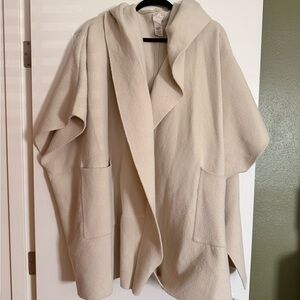 Free People Cozy Cream Hooded Sweater